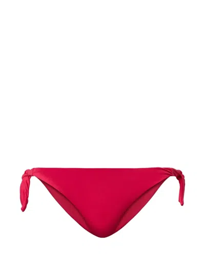 Twinset Logo-plaque Bikini Bottoms In Red