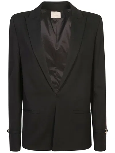 Twinset Blazer Con Dettaglio Cinghia In Nero