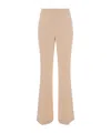 Twinset Pantaloni Svasati Con Placca Logo In Nude