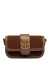 Twinset Logo-plaque Cross Body Bag In Brown
