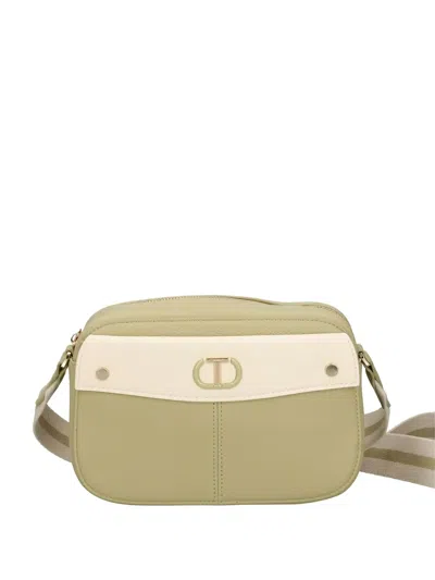 Twinset Logo-plaque Cross Body Bag In Green