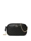 Twinset Logo-plaque Crossbody Bag In Black