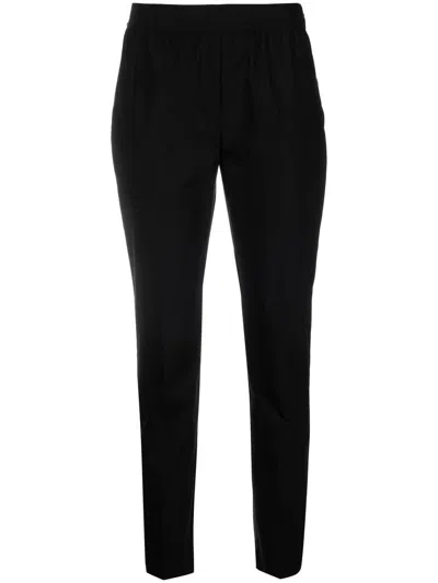 Twinset Logo-plaque Detail Trousers In Black