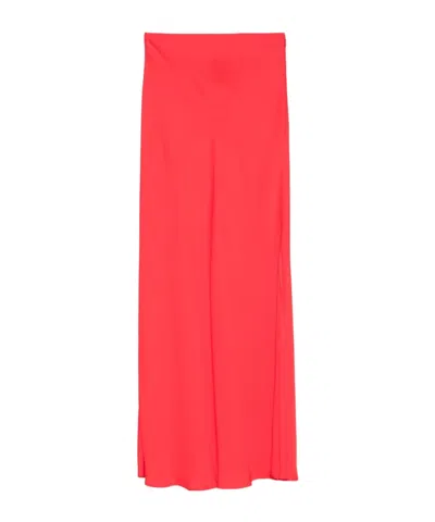 TWINSET LOGO-PLAQUE MAXI SKIRT