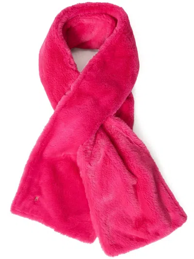 Twinset Logo Plaque Scarf In Pink