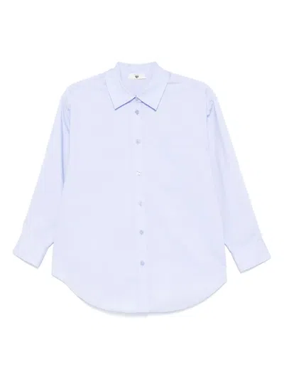 Twinset Logo-plaque Shirt In Blue