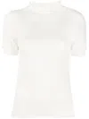 Twinset Logo-plaque Short-sleeve Jumper In White