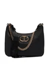 Twinset Logo-plaque Shoulder Bag In Black