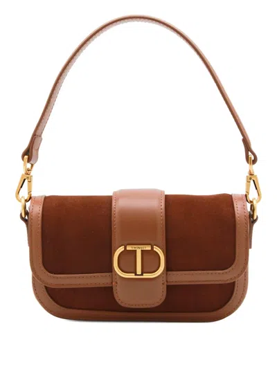 TWINSET LOGO-PLAQUE SHOULDER BAG
