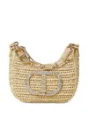 Twinset Logo-plaque Shoulder Bag In Neutrals