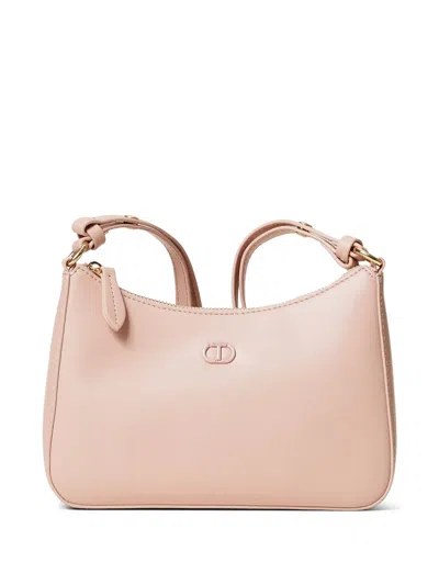 Twinset Logo-plaque Shoulder Bag In Pink