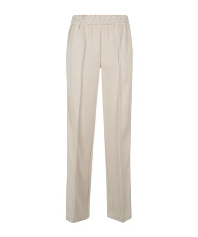 Twinset Logo-plaque Side Stripe Track Pants In Brown