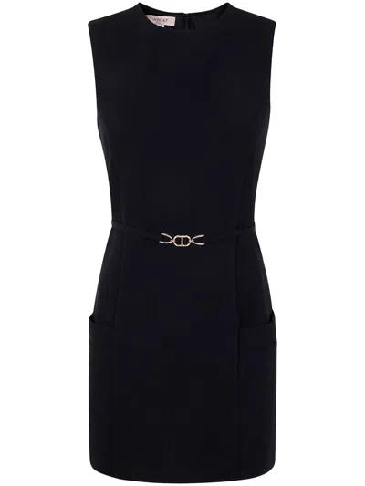 TWINSET LOGO-PLAQUE SLEEVELESS MINI DRESS