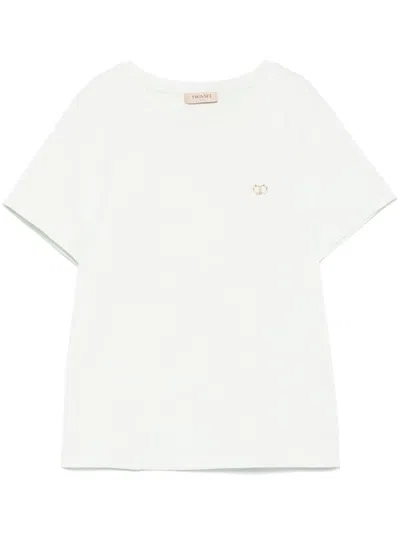 Twinset Logo-plaque T-shirt In Green