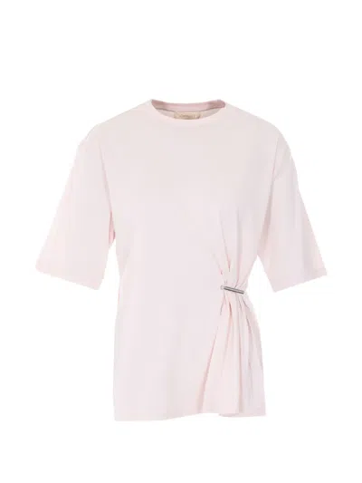 Twinset Logo-plaque T-shirt In Pink