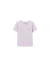 Twinset Cotton T-shirt In White With Logo In Purple