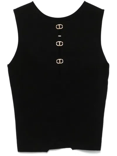 TWINSET LOGO-PLAQUE TOP