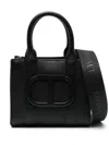 Twinset Logo-plaque Tote Bag In Black