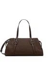 Twinset Logo-plaque Tote Bag In Brown