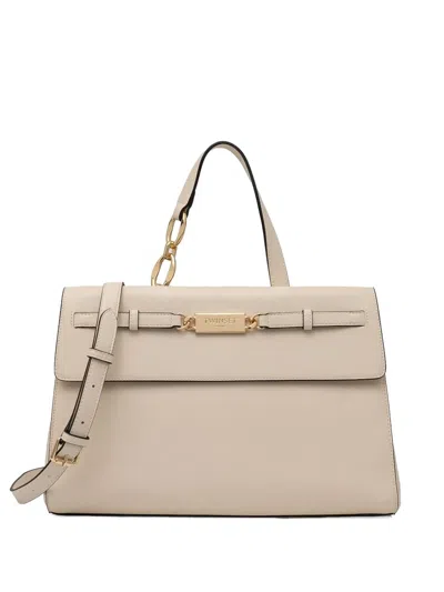 Twinset Handtasche Mit Logo-schild In Nude