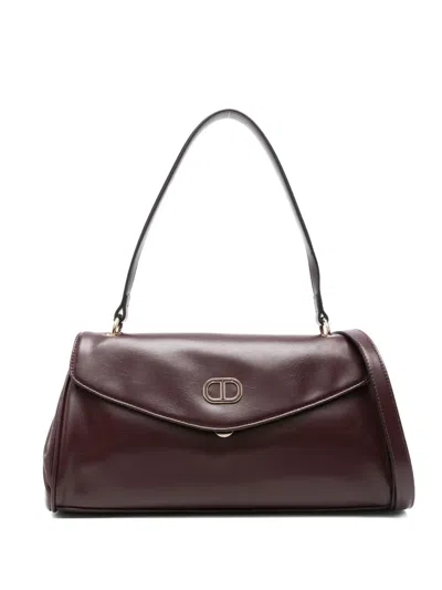 Twinset Logo-plaque Tote Bag In Red