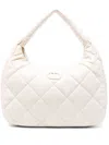 Twinset Logo-plaque Tote Bag In White