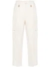 Twinset Ausgestellte Hose Mit Logo-schild In Nude