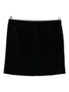 Twinset Logo-plaque Velvet Skirt In Black