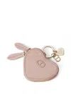 Twinset Porte-monnaie En Caur Avec Logo In Pink