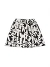 Twinset Logo-print Flared Skirt In Black