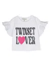 Twinset Logo-print Glittered T-shirt In White