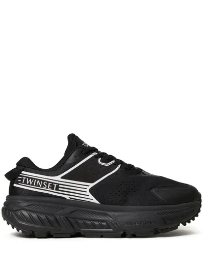 Twinset Logo-print Sneakers In Black