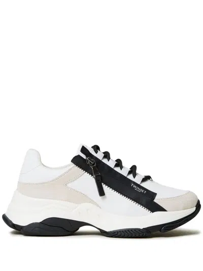 Twinset Logo-print Sneakers In Weiss