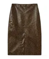 Twinset Python-print Midi Skirt In Brown