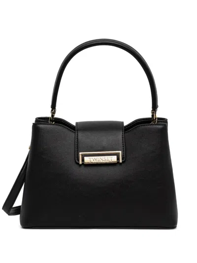 Twinset Logo Tote Bag In Black