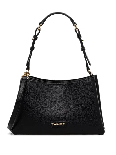 Twinset Logo Tote Bag In Black