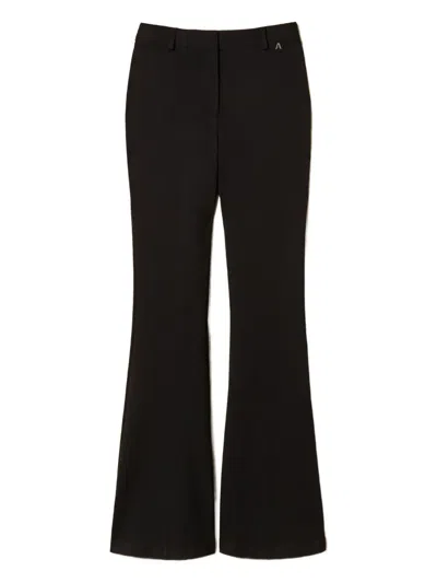 Twinset Logo Trousers In Black