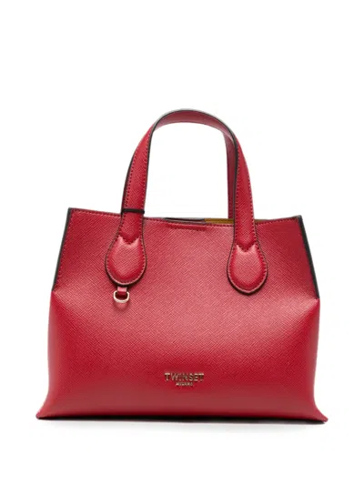 Twinset Logo-detail Tote Bag In Red