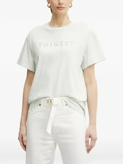Twinset Logo-embellishment T-shirt In White