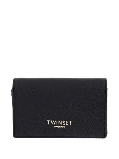 Twinset Logo-lettering Wallet In Black