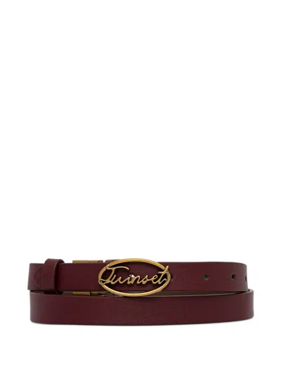 Twinset Gürtel Mit Logo-schild In Metallic