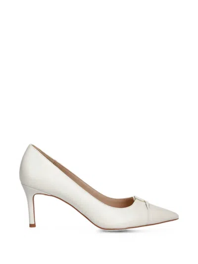 Twinset Logo-plaque Pointed-toe Pumps In White