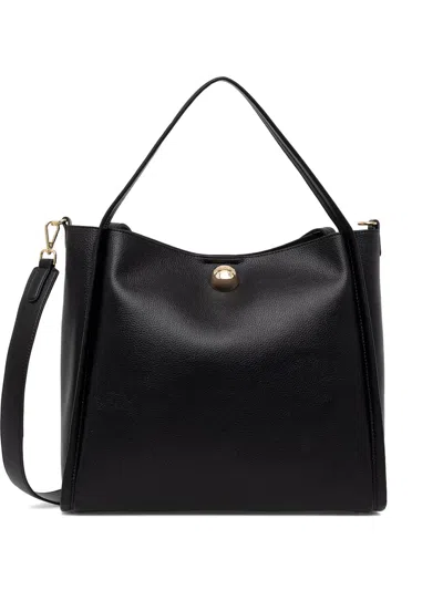 Twinset Logo-plaque Shoulder Bag In Black