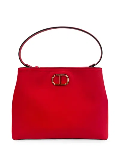 Twinset Logo-plaque Shoulder Bag In Red