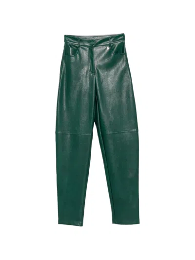 Twinset Logo-plaque Straight-leg Trousers In Animal Print