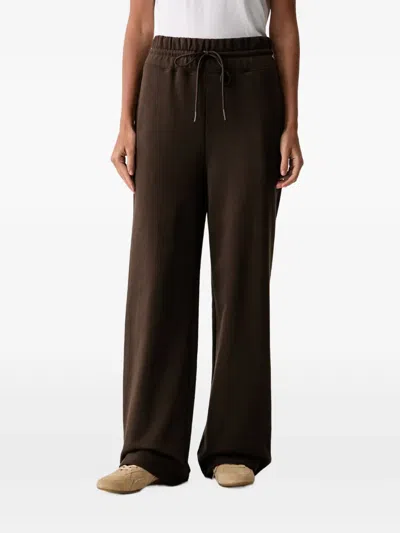Twinset Logo-print Drawstring Track Pants In Brown