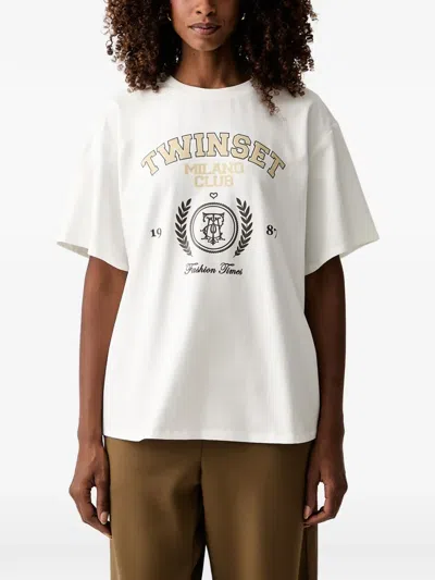 Twinset Logo-print T-shirt In White