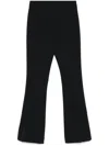 Twinset Twin-set Black Bootcut Trousers With Logo In Black