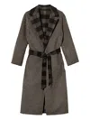 Twinset Striped-pattern Reversible-design Coat In Multi
