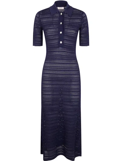 Twinset Long Dress In Blue Night
